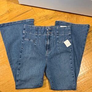 Free People Dark Blue Flare Jeans